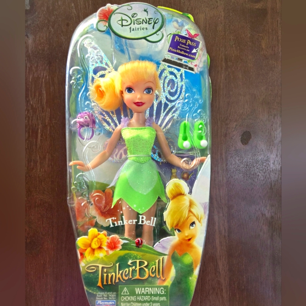 Disney Fairies Tinkerbell Doll NIB Sealed Green Dress 2009 Playmates